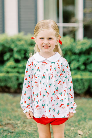 Girls Pima Knit Bloomer Set - St Nick