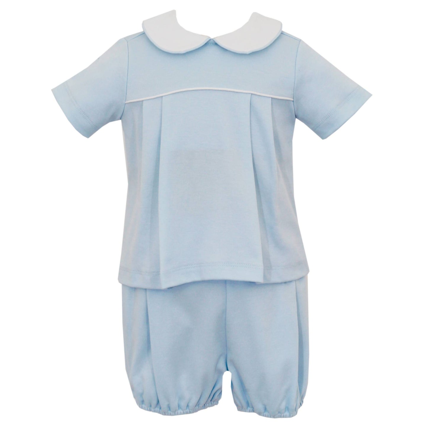 Blue Knit Diaper Set