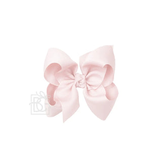 Grosgrain Double Knot Hair Bow - Powder Pink