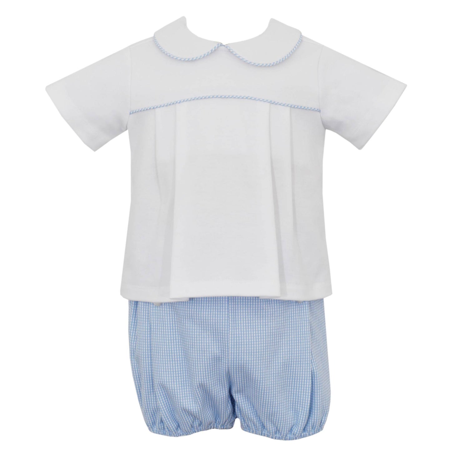 Gingham Knit Diaper Set