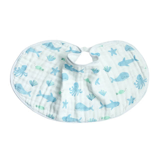 Bamboo Burp Cloth Bib - Under The Sea - FINAL SALE