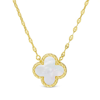 Four Leaf Clover Necklace - Mother of Pearl