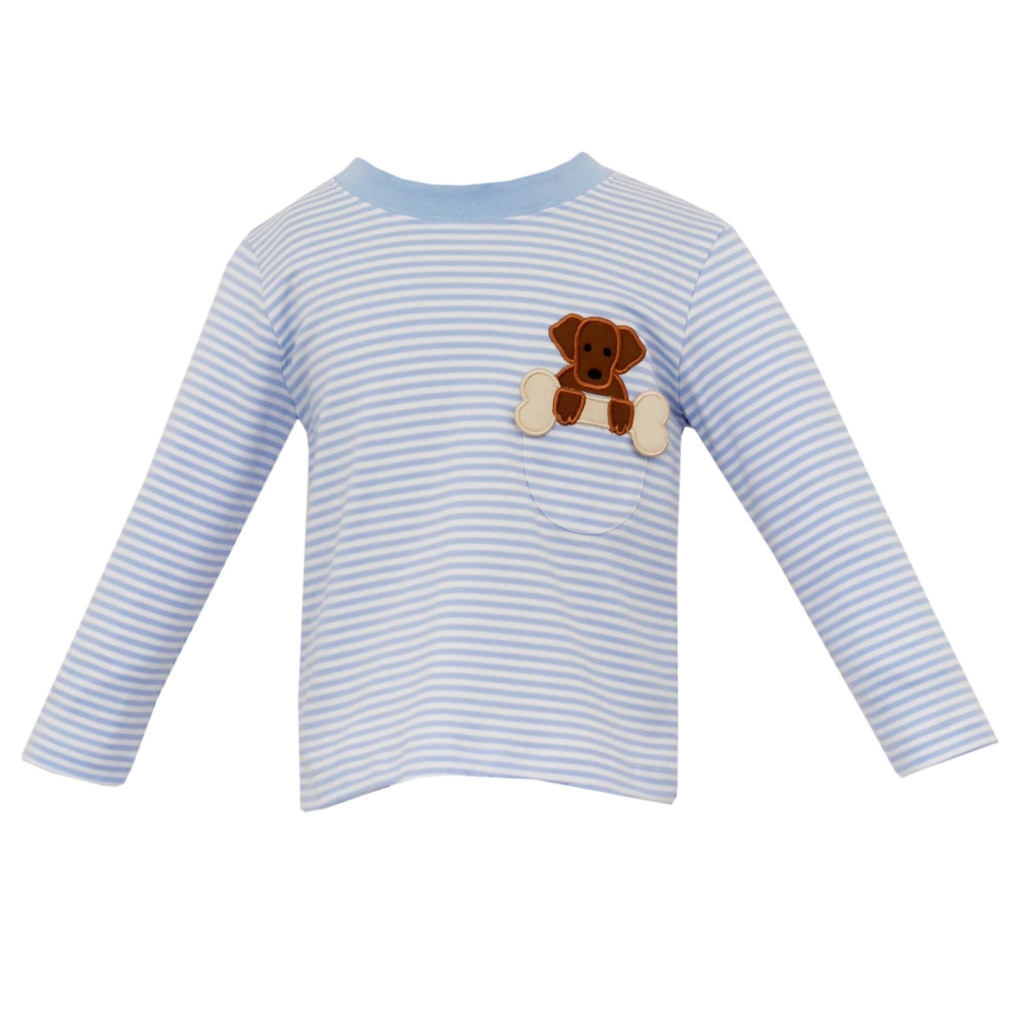 Dog Applique Pocket T-shirt