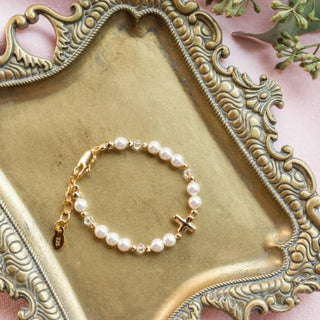 Eve 14K Gold-plated Baby Cross Bracelet