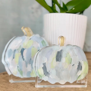 Pumpkin Acrylic Block - Blue
