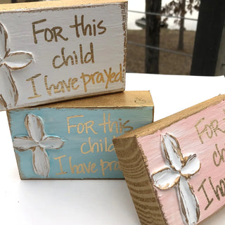 "For This Child" Wood Block