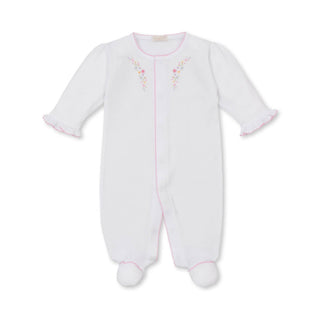 Footie with Hand Embroidery - Premier Flowers and Vines