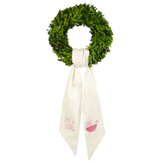 "It's A Girl" Wreath Sash
