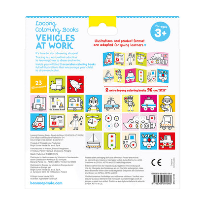 Looong Coloring Book Ready to Draw - Vehicles at Work