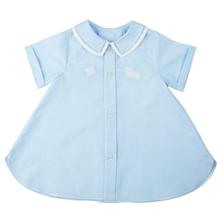 Boys Open Front Daygown With Train