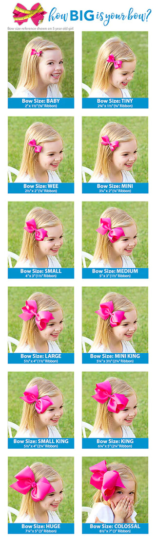 Embroidered Grosgrain Moonstitch Hair Bow - Cross