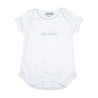 "Little Brother" Embroidered Onesie