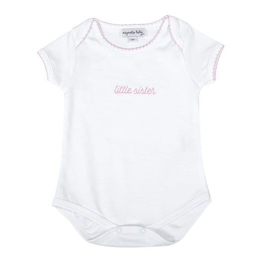 "Little Sister" Embroidered Onesie