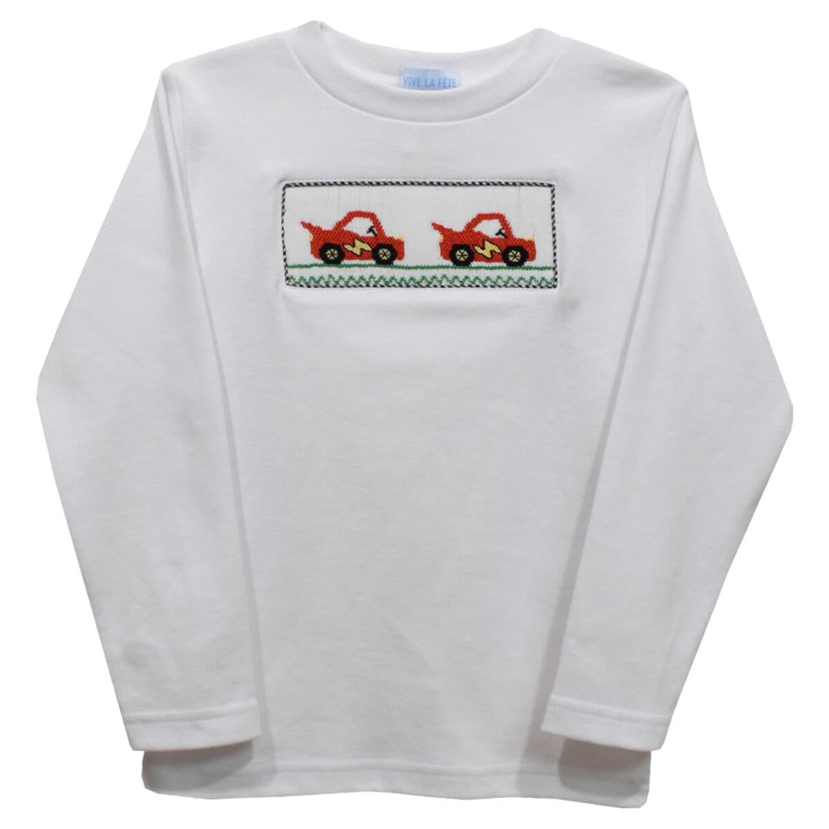 Smocked Racing Cars T-shirt