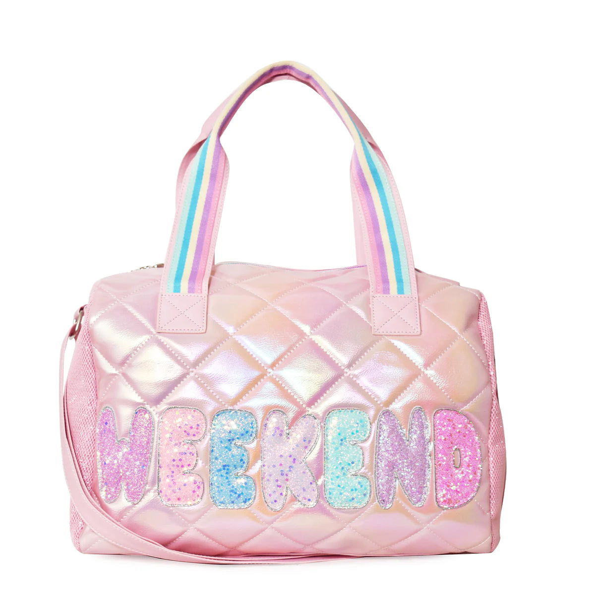 Justice Girls Weekender Duffel Handbag Pink Sparkle