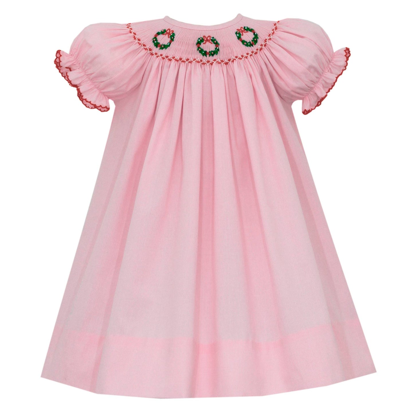 *PRE-ORDER* Christmas Wreath Smocked Dress