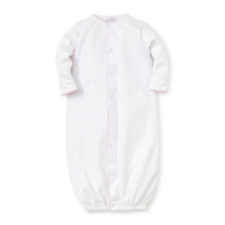 Printed Converter Gown - White with Pink Dots