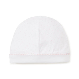 Printed Hat - White with Pink Dots
