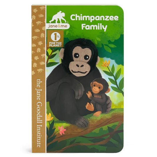 Jane Goodall Chimpanzee Family Puppet Book - FINAL SALE