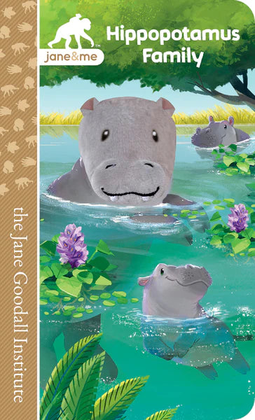Jane Goodall Hippopotamus Family Puppet Book - FINAL SALE