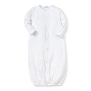 Printed Converter Gown - White with Blue Dots