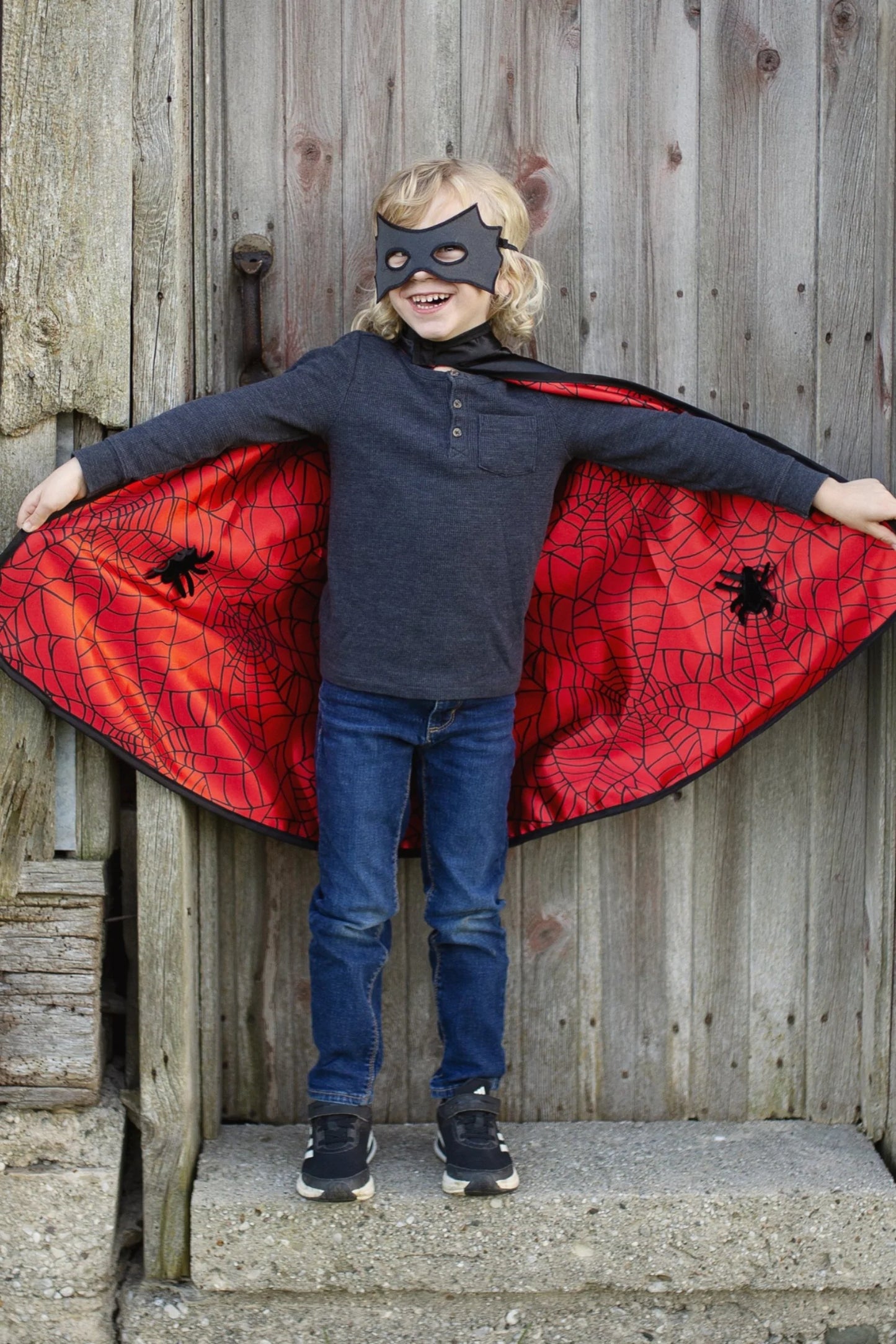 Reversible Spider Bat Cape & Mask