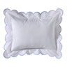 White with Blue