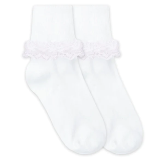 Double Row Lace Turn Cuff Socks