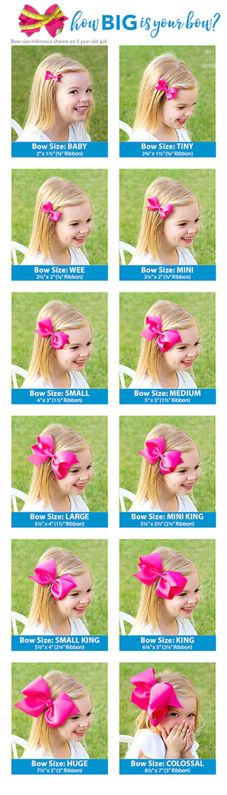 Embroidered Grosgrain Moonstitch Hair Bow - Auburn Game Day
