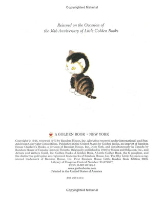 Little Golden Book - The Shy Little Kitten