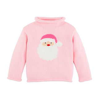 Rollneck Sweater - Pink Santa Intarsia