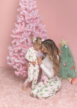 Christmas Tree Bow Pajama Set