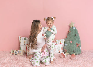 Christmas Tree Bow Pajama Set
