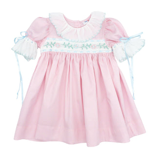 Posie Embroidered Dress - Pink