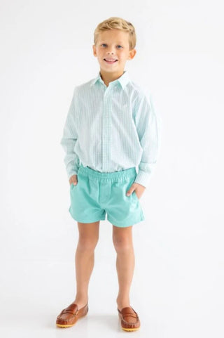 Dean's List Dress Shirt - Turks Teal Windowpane