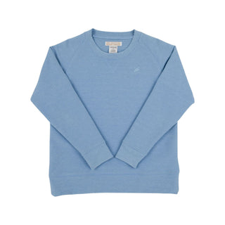 Cassidy Comfy Crewneck - Heathered Barrington Blue