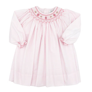 Long-sleeve Bishop with Smocked Hearts