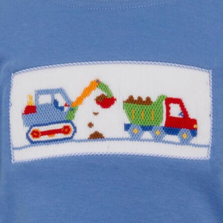 Boys Smocked Long Sleeve T-shirt - Construction