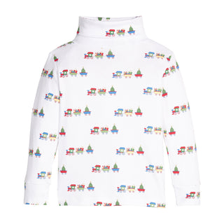 Printed Turtleneck - Holiday Trains
