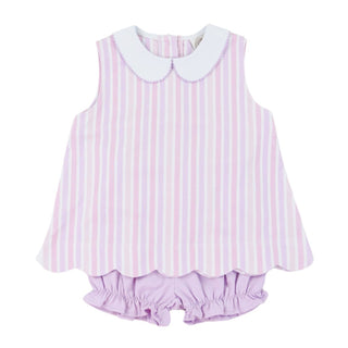 Charlotte Scalloped Set - Seaside Stripe