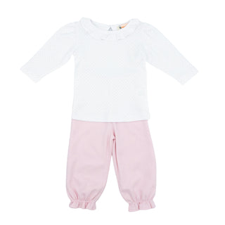 Girls Swing Top and Pant Set - Pink Dots
