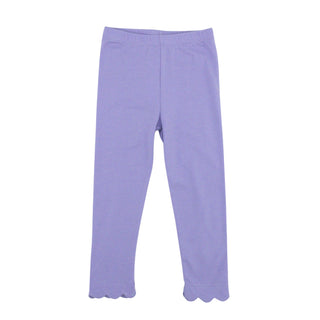 Basic Scalloped Leggings - Lavender