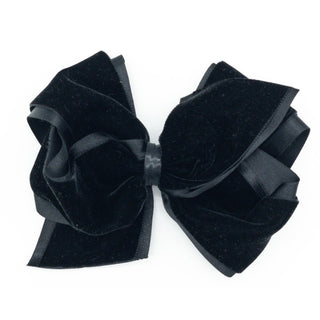 Classic Velvet Hair Bow with Satin Lining - FINAL SALE