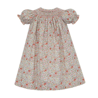 Bishop Dress with Smocking - Fall Floral