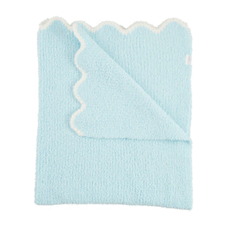 Scallop Chenille Blanket - Blue