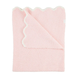 Scallop Chenille Blanket - Pink