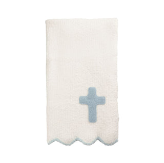 Cross Chenille Blanket - Blue