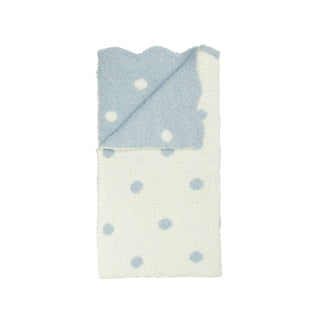 Chenille Blanket - Blue Dot