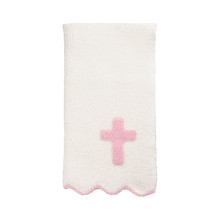 Cross Chenille Blanket - Pink
