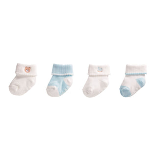 Blue Foldover Sock Set
